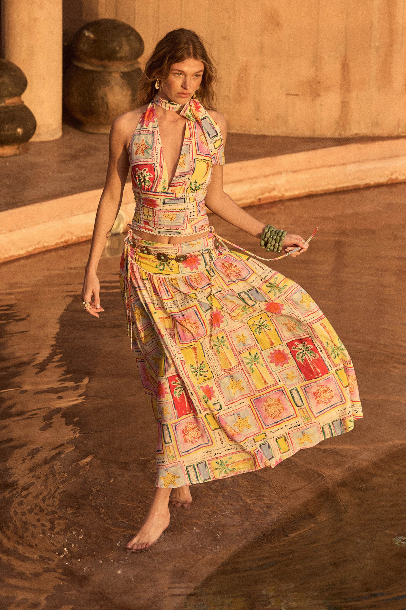 Paradise Isle Tropical-Print Drop-Waist Maxi Skirt - ShopPromesa