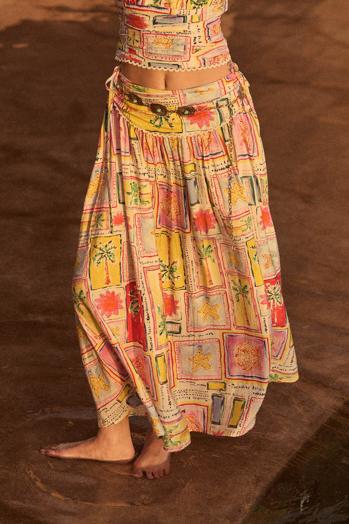 Paradise Isle Tropical-Print Drop-Waist Maxi Skirt - ShopPromesa