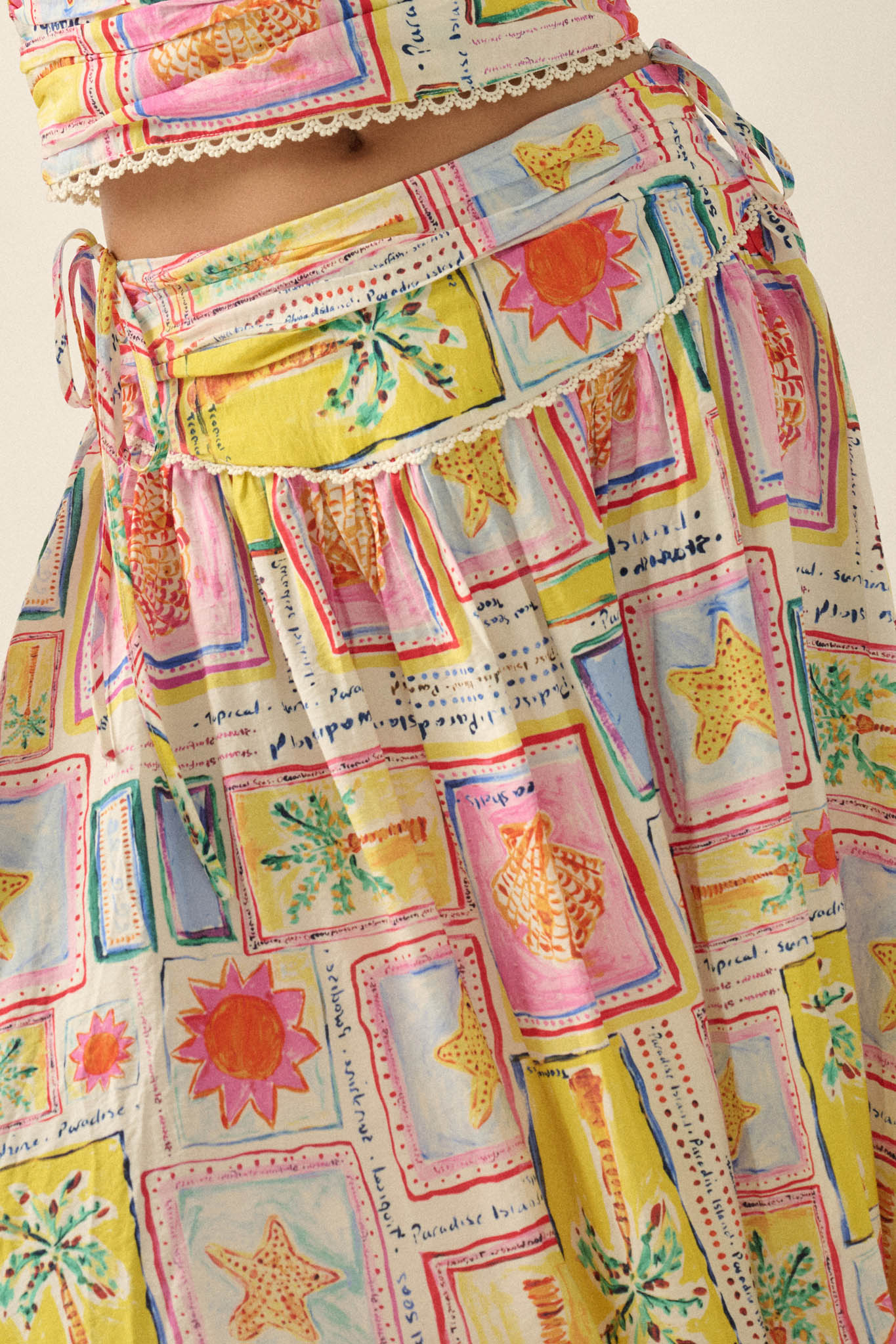 Paradise Isle Tropical-Print Drop-Waist Maxi Skirt - ShopPromesa
