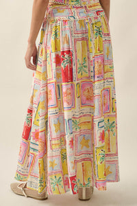 Paradise Isle Tropical-Print Drop-Waist Maxi Skirt - ShopPromesa