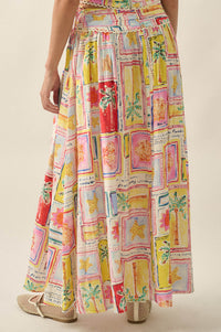Paradise Isle Tropical-Print Drop-Waist Maxi Skirt - ShopPromesa