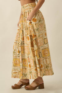Pure Paradise Tropical-Print Button Maxi Skirt - ShopPromesa
