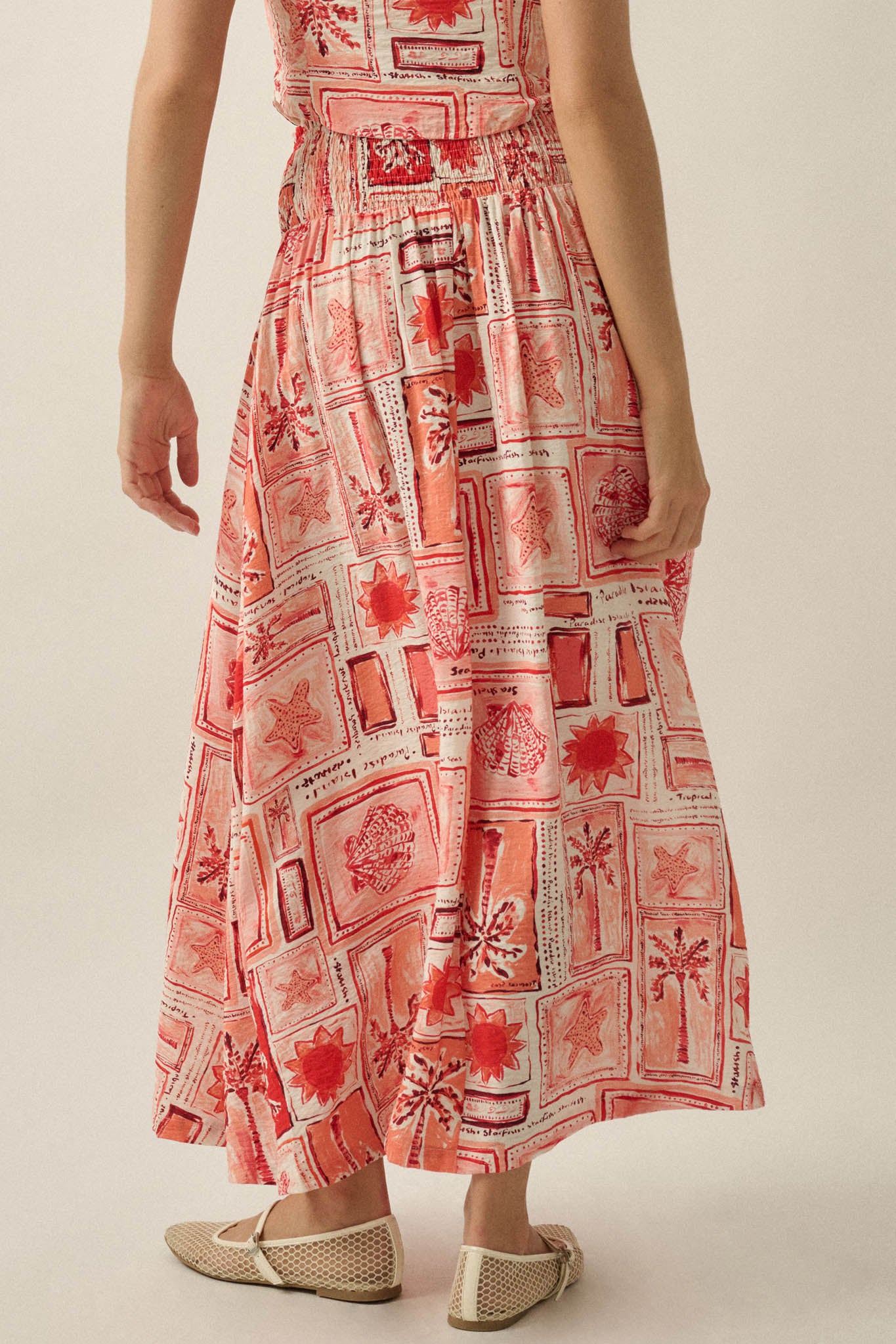 Pure Paradise Tropical-Print Button Maxi Skirt - ShopPromesa