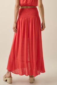 Free As Can Be Cotton Gauze Button-Front Maxi Skirt - ShopPromesa