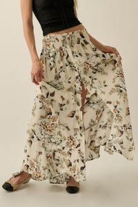 Flores Bonitas Floral Button-Front Maxi Skirt - ShopPromesa