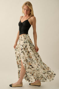 Flores Bonitas Floral Button-Front Maxi Skirt - ShopPromesa