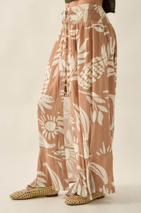 Hawaiian Holiday Tropical-Print Button Maxi Skirt - ShopPromesa