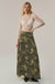 Jade Bouquet Floral Satin A-Line Maxi Skirt - ShopPromesa