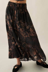 After the Rain Floral Chiffon Button-Up Maxi Skirt - ShopPromesa