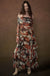 Sienna Sunset Floral Mesh Side-Ruffle Maxi Skirt - ShopPromesa