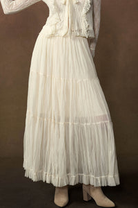 Tier and Now Tulle Tiered Ruffle Maxi Skirt - ShopPromesa