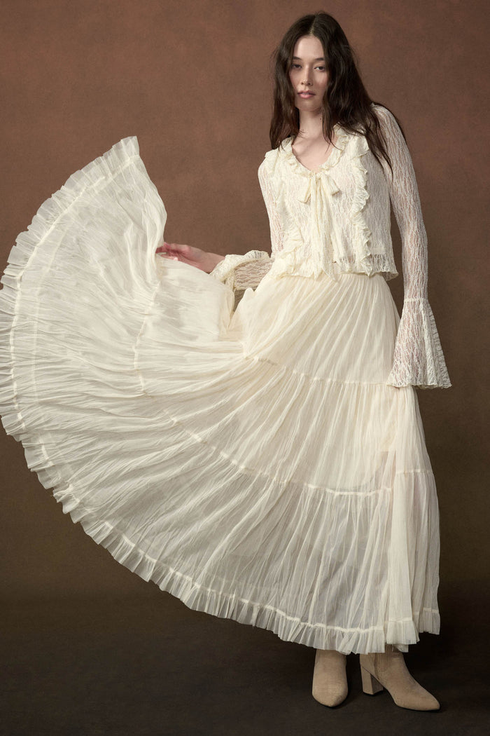 Tier and Now Tulle Tiered Ruffle Maxi Skirt - ShopPromesa