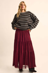 Tier and Now Tulle Tiered Ruffle Maxi Skirt - ShopPromesa