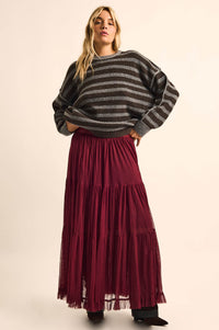 Tier and Now Tulle Tiered Ruffle Maxi Skirt - ShopPromesa