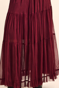 Tier and Now Tulle Tiered Ruffle Maxi Skirt - ShopPromesa