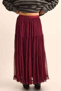 Tier and Now Tulle Tiered Ruffle Maxi Skirt - ShopPromesa