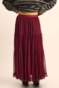 Tier and Now Tulle Tiered Ruffle Maxi Skirt - ShopPromesa