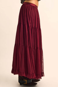 Tier and Now Tulle Tiered Ruffle Maxi Skirt - ShopPromesa