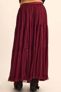 Tier and Now Tulle Tiered Ruffle Maxi Skirt - ShopPromesa