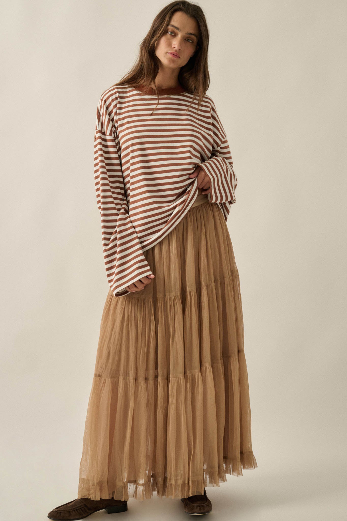 Tier and Now Tulle Tiered Ruffle Maxi Skirt - ShopPromesa