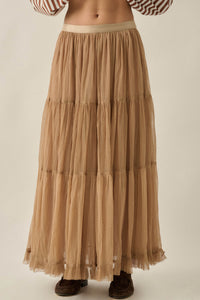 Tier and Now Tulle Tiered Ruffle Maxi Skirt - ShopPromesa