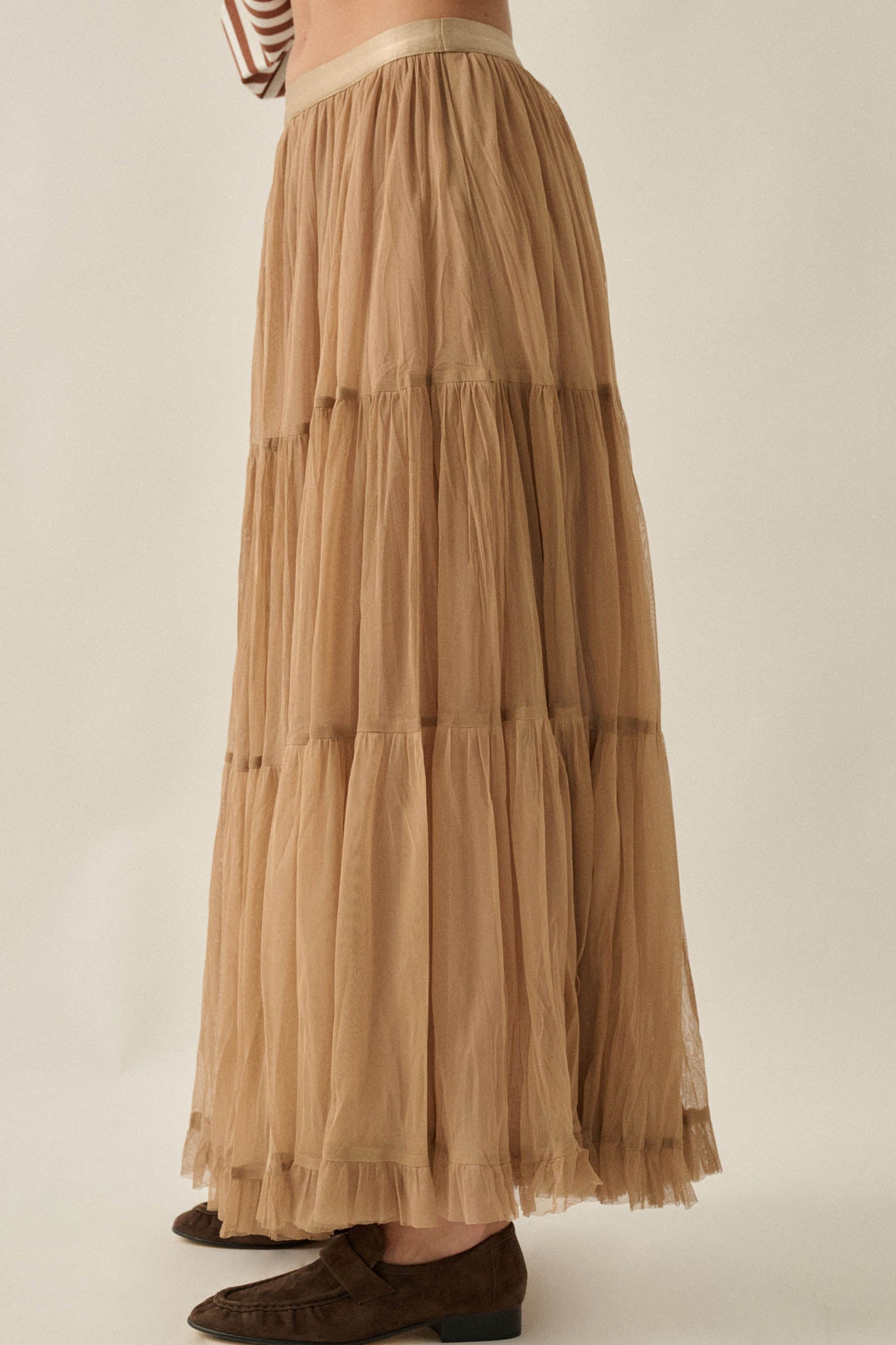 Tier and Now Tulle Tiered Ruffle Maxi Skirt - ShopPromesa
