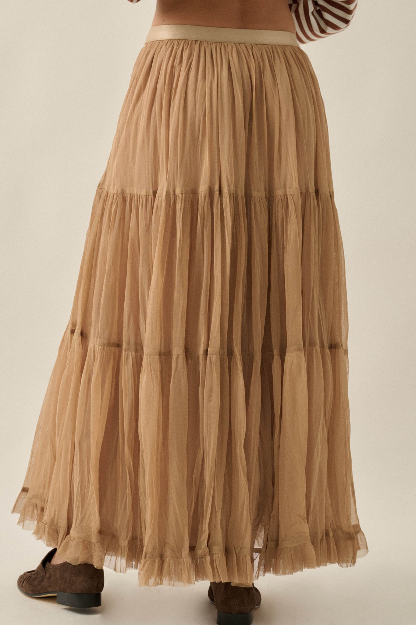 Tier and Now Tulle Tiered Ruffle Maxi Skirt - ShopPromesa