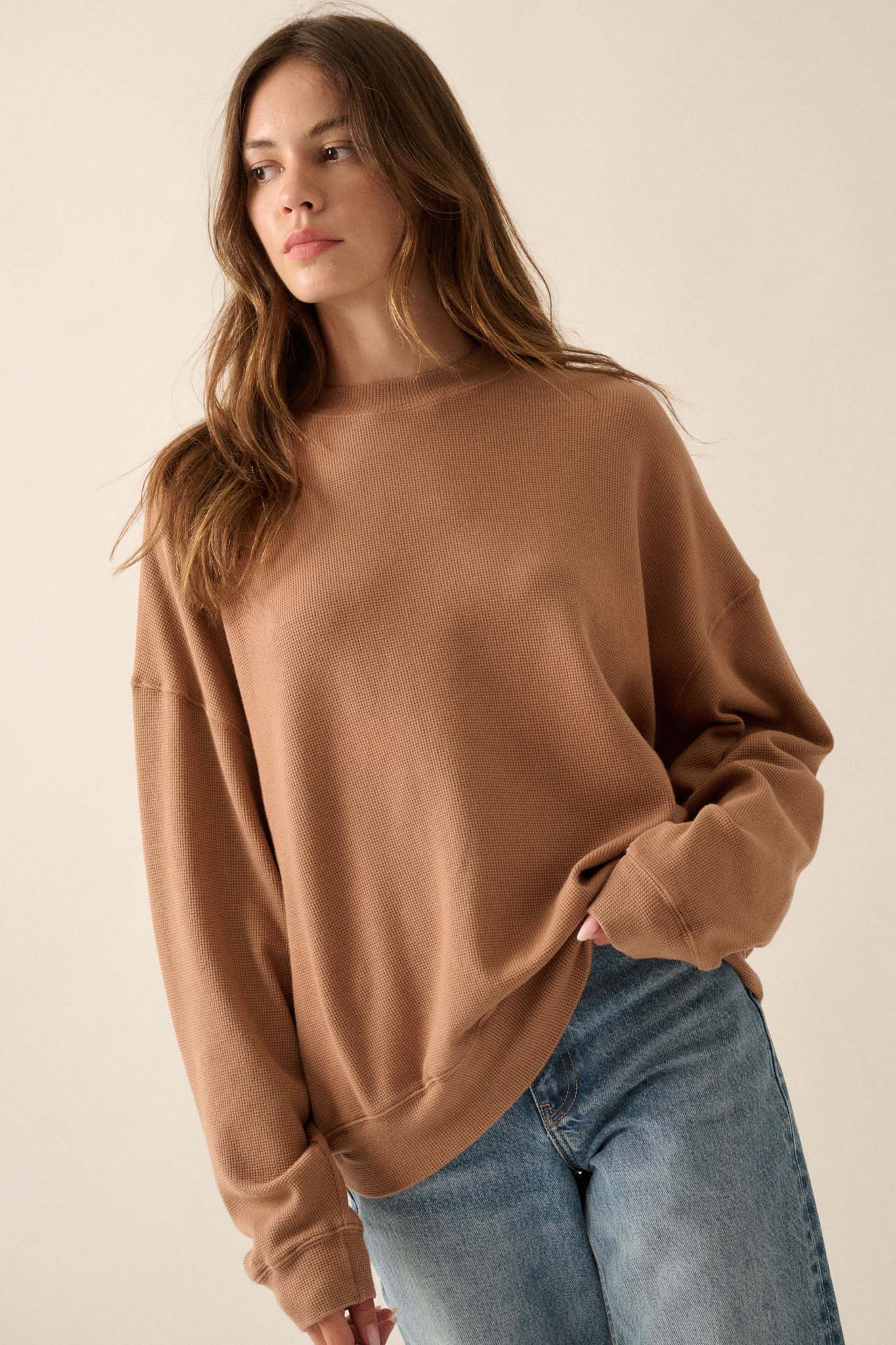 Stay Toasty Garment Dyed Thermal Pullover Top - ShopPromesa