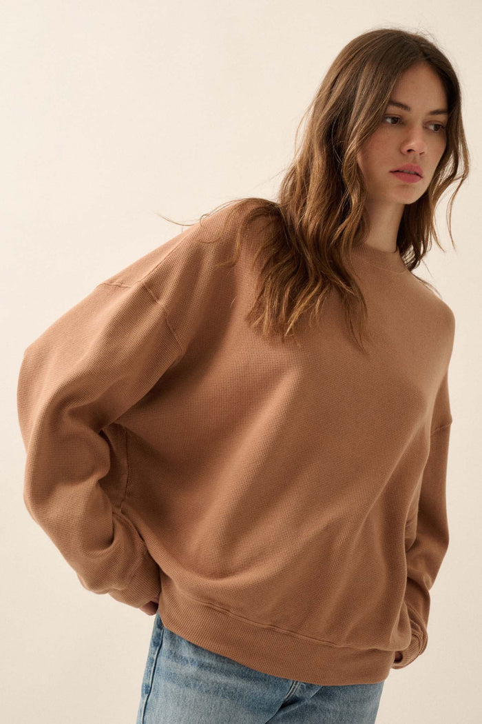 Stay Toasty Garment Dyed Thermal Pullover Top - ShopPromesa