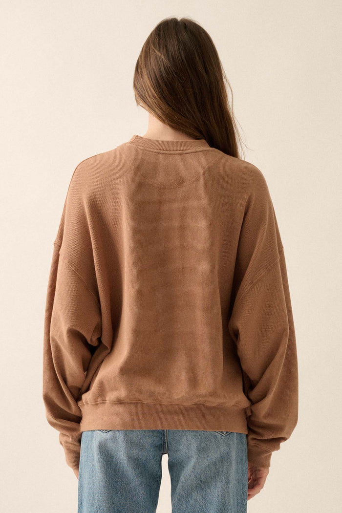 Stay Toasty Garment Dyed Thermal Pullover Top - ShopPromesa