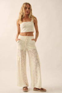 Air I Breathe Floral Net Lace Cropped Tank Top - ShopPromesa