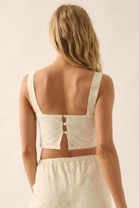 Air I Breathe Floral Net Lace Cropped Tank Top - ShopPromesa