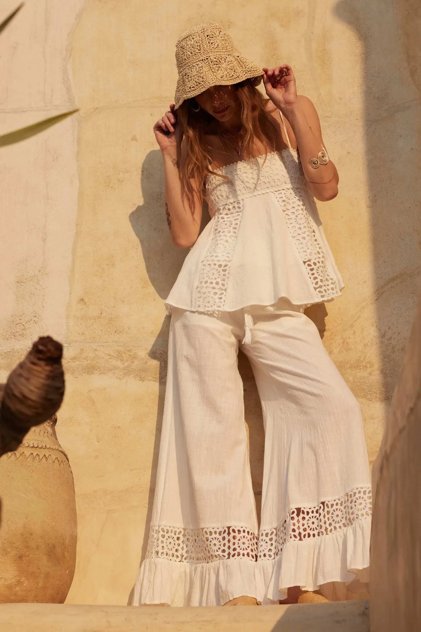 Radiant Soul Lace-Inset Babydoll Cami Top - ShopPromesa