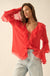 Romance Language Ruffled Chiffon Tie-Front Top - ShopPromesa