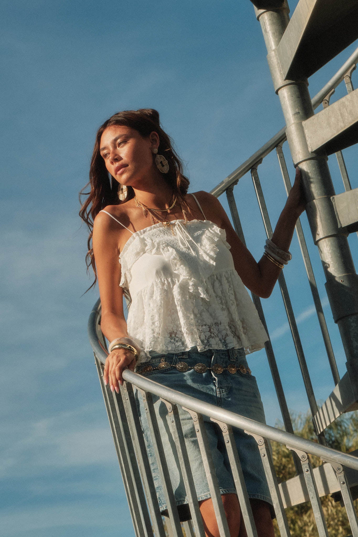 Frill Seeker Ruffled Floral Lace Babydoll Cami Top - ShopPromesa