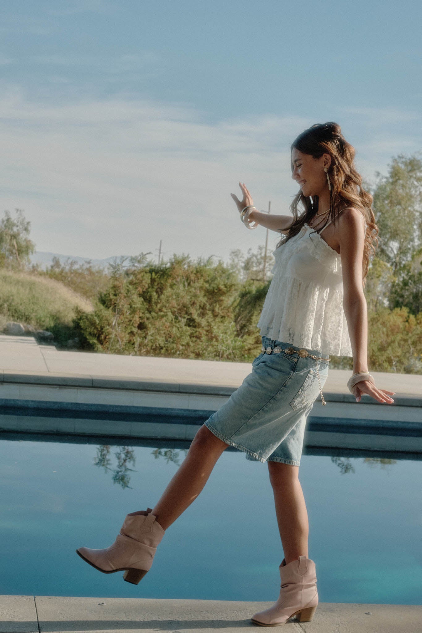 Frill Seeker Ruffled Floral Lace Babydoll Cami Top - ShopPromesa