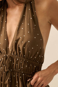 Hit the Spot Polka Dot Peplum Halter Top - ShopPromesa