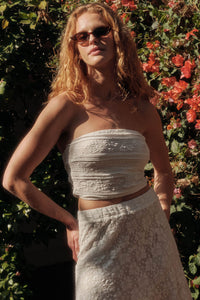 Delicate Dreams Floral Lace Bandeau Tube Top - ShopPromesa