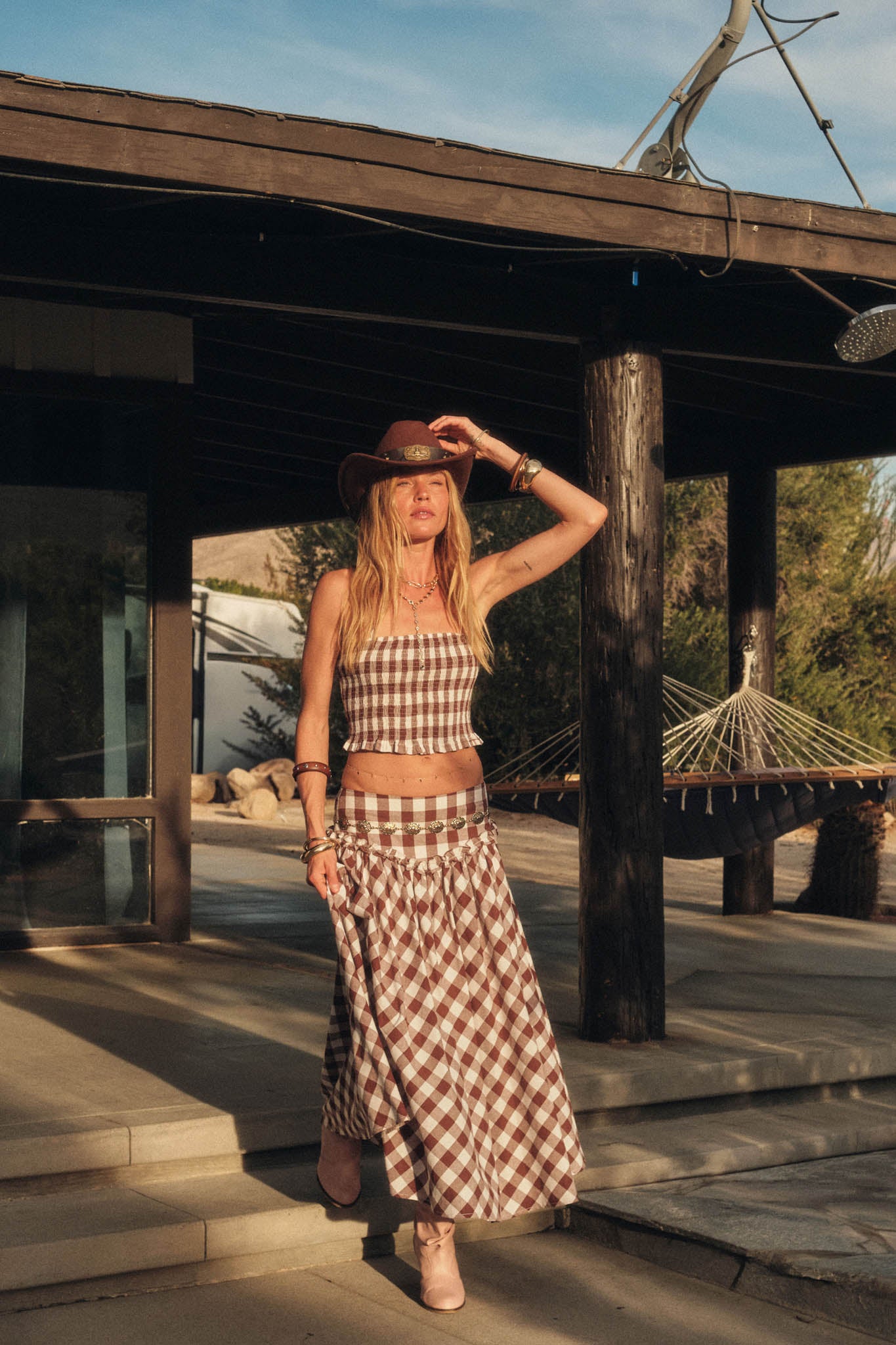 Sweet Surprise Gingham Plaid Smocked Cami Top - ShopPromesa