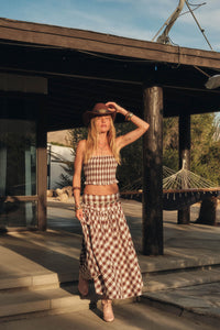 Sweet Surprise Gingham Plaid Smocked Cami Top - ShopPromesa