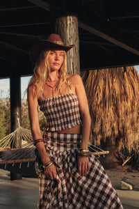 Sweet Surprise Gingham Plaid Smocked Cami Top - ShopPromesa