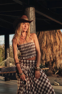 Sweet Surprise Gingham Plaid Smocked Cami Top - ShopPromesa