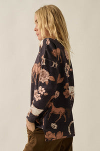 Open Range Western-Print Drop-Shoulder Sweater - ShopPromesa