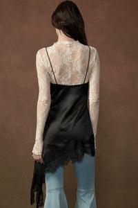 Silken Nights Satin Asymmetrical Mini Slip Dress - ShopPromesa