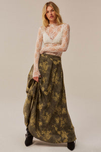 Secret Whisper Sheer Lace Long-Sleeve Layering Top - ShopPromesa