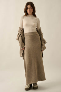 Fine Lines Sheer Ribbed Knit Mock-Neck Thumbhole Top - ShopPromesa