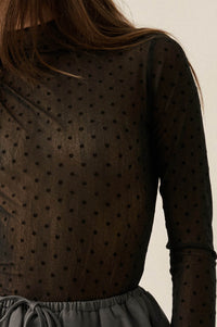 Dainty Daisies Sheer Floral Mesh Thumbhole Top - ShopPromesa