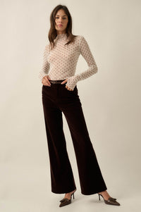Dainty Daisies Sheer Floral Mesh Thumbhole Top - ShopPromesa