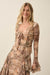 Picture Perfect Floral Mesh Tie-Front Bell-Sleeve Top - ShopPromesa