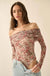 Poetic Petals Floral Mesh Foldover Bodysuit - ShopPromesa